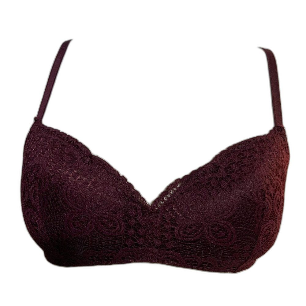 Maidenform Maroon Burgundy Lacey Bralette Small